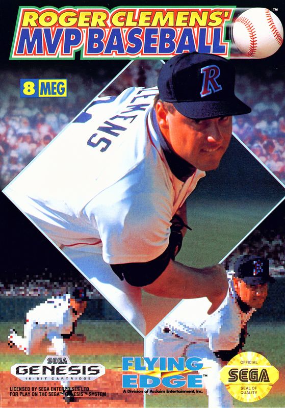 Roger Clemens' MVP Baseball box art for Sega Genesis